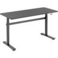 SpeaKa Professional Sitz-/Steh-Schreibtisch höhenverstellbar Höhen-Bereich: 700 bis 1170 mm (B x T) 1400 mm x 600 mm Schwarz SP-9007520