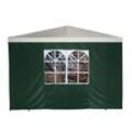 DEGAMO Seitenplane für Pavillon, 3x1,9 Meter, Polyester grün mit Fenster