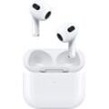 Apple Airpods (3. Generation 2022) In-Ear-Kopfhörer (Siri, Bluetooth, mit Lightning-Ladecase), weiß
