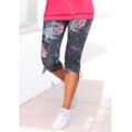 VENICE BEACH Caprileggings mehrfarbig Gr. 32/34 für Damen. Mit Allover-Druck. Figurbetont. Nachhaltig.