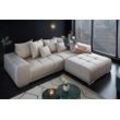 riess-ambiente Big-Sofa ELEGANCIA 285cm champagner / beige, Einzelartikel 1 Teile, XXL Couch · Samt · mit Federkern · inkl. Kissen · Design, beige