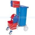 AquaSplast Gerätewagen Roll Mop 01.20.120 S mit 20 L Eimer rot, 120 L Abfallsackhalter und Moppresse