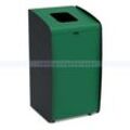 Abfallsammler Orgavente Roxy schwarz-grün 80 L Recyclingstation mit grünem Frontpanel und schwarzen Seiten