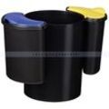 Mülltrennsystem Rossignol 3-teilig hochwertiger Abfallbehälter für Mülltrennung 1x16L & 2x4,5L