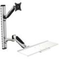 SpeaKa Professional SP-MM-730 1fach Monitor-Wandhalterung 43,2 cm (17) - 81,3 cm (32) Schwarz/Silber Höhenverstellbar, Neigbar+Schwenkbar, Drehbar