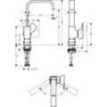 hansgrohe Waschtischmischer 230 Metropol Schwenkauslauf mit Push-Open Ablaufgarnitur chrom 32511000