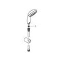 Grohe Tempesta 100 Set Duschkopf Wandhalter und 125cm Schlauch, 27799001 27799001