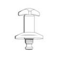 Grohe Oberteil 1/2" chrom 11502000 für UP-Ventile DN 15 Griff Markierung rot 11502000