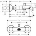 hansgrohe 2-Griff Wannenarmatur Aufputz Logis DN15 chrom 71243000