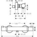 hansgrohe Thermostat Ecostat Comfort Brausenmischer Aufputz DN15 mattschwarz 13116670