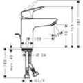 hansgrohe Waschtischmischer 100 Logis mit Metall-Ablauf chrom 71171000