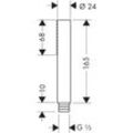 AXOR Handbrause Starck 1jet 8 l/min chrom 10531000