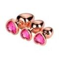 Rose Gold Plug Set, 3 Teile