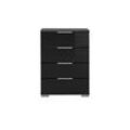 Nachtschrank Easy Plus C - schwarz - 52 cm - 74 cm - 38 cm - Sconto