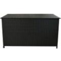 Auflagen Kissen Garten Box Polyrattan schwarz Rollbar 170 cm