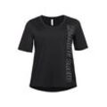 Funktionsshirt mit seitlichem Frontdruck, schwarz, Gr.44/46