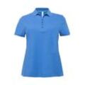 Poloshirt mit kurzem Arm, in Piqué-Qualität, azurblau, Gr.52/54