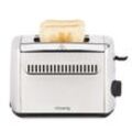 Toaster TOS9 / 2 Breite Schlitze 40mm / Edelstahl / Vintage / 7 Stufen Bräunung / Auftauen / Schnell