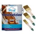 Premium Holzschutzlasur Holzlasur Holzschutz Holzgrundierung Set Teak