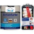 Premium Betonfarbe Sockelfarbe Bodenfarbe Bodenbeschichtung Set Kieselgrau