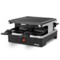 Wëasy Raclette Gerät und Grill LUGA40, 4 Personen, Antihaftbeschictung, 600 W, Edelstahl, schwarz