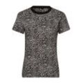 The Kooples T-Shirt Damen Baumwolle gemustert, schwarz