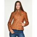 Mustang Lederjacke Damen, cognac