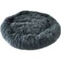 Hundebett Jimmy flauschig grau 60 x 16 cm Hunde Bett Kissen Schlafplatz