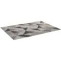 Teppich im Trenddesign moderner Teppich mit geometrischen Formen für Wohnzimmer Schlafzimmer Küche Polyester Grau+Schwarz+Weiß 160 x 230 cm