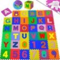 KIDIZ® 86 teilige Puzzlematte Kinderspielteppich Spielmatte Spielteppich Schaumstoffmatte Kinderteppich, Puzzle Zahlen und Buchstaben Schutzmatte