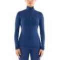 Icebreaker Merino 175 Everyday Half Zip Langarmshirt - Frau - Estate Blue - Größe L