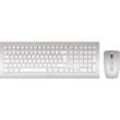 CHERRY DW8000 Funk Tastatur, Maus-Set Spritzwassergeschützt Deutsch, QWERTZ Weiß, Silber