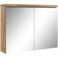 Spiegelschrank Paso 80cm Eiche - Schrank Spiegelschrank Spiegel Badezimmer Badmöbel-Set Hängeschrank Badschrank