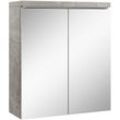 Badezimmer Spiegelschrank Toledo 60cm Beton grau – Stauraum Unterschrank Möbel zwei Türen Badschrank