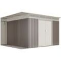 Hoggar - Premium Orebro Gartenhaus 8,96 m2 - 10 Jahre Garantie - 333x269x189cm. Metall-Schuppen