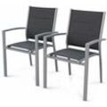 2er Set stapelbare Sessel Grau / Dunkelgrau - Sweeek