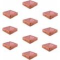 Baumarktplus - 10x Pfostenkappe Kupfer 91 mm Pyramide Abdeckkappe für Pfosten 9 x 9 cm