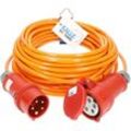 Kalle Verlängerungskabel cee 400V 16A 1,5mm² Phasenwender Extreme Signal Orange IP44 5 Meter