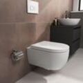 Aqua Bagno Spülrandlose Toilette Wand-WC Inkl. abnehmbaren Sitz mit Softclose Absenkautomatik 545 x 360 x 330 mm