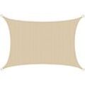 Uv Sonnensegel 4x6 hdpe Rechteckig Sonnenschutz �berdachung Garten Balkon Beige