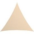 Amanka - uv Sonnensegel 7x7x7 hdpe Dreieck Sonnenschutz �berdachung Balkon Garten Beige