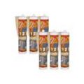 Sika - sil Bau-Silikondichtmasse 6er-Set - Beige - 300ml - Beige