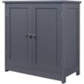 Badschrank Unterschrank, Waschtischunterschrank, Waschbeckenunterschrank mit 2 Türen, Waschtisch waschbecken, 60x60x30cm, Grau - Woltu