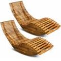 CASARIA® 2 Personen JAVA Gartenliege Holz Wetterfest Klappbar Ergonomisch 160kg Belastbarkeit FSC® Akazie Garten Sauna Liege Holzliege 195x60x93cm