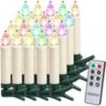 Led Weihnachtsbaumkerzen Kabellos Warmweiß Bunt 20er 30er 40er Set Batterie Timer Dimmbar Fernbedienung Christbaumkerzen Tannenbaumkerzen 20er /