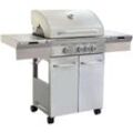 Gasgrill mit drei Brennern 133,5 x 52 x 114,5 cm aus grau lackiertem Stahl - Matera