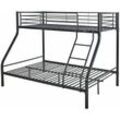 Habitat Et Jardin - Etagenbett leo aus Metall - Bettkasten inklusiv - 90/140 x 190 cm - Schwarz