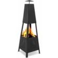 Maxxgarden - Feuerkorb Pyramiden - Feuerstelle - für Holz - 35x35x100 cm - Schwarz - Black