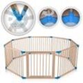 Baby Vivo - Laufgitter aus Holz 8 Elemente - individuell verstellbar - premium