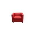 Sessel Loungesessel Lille ~ Kunstleder, rot